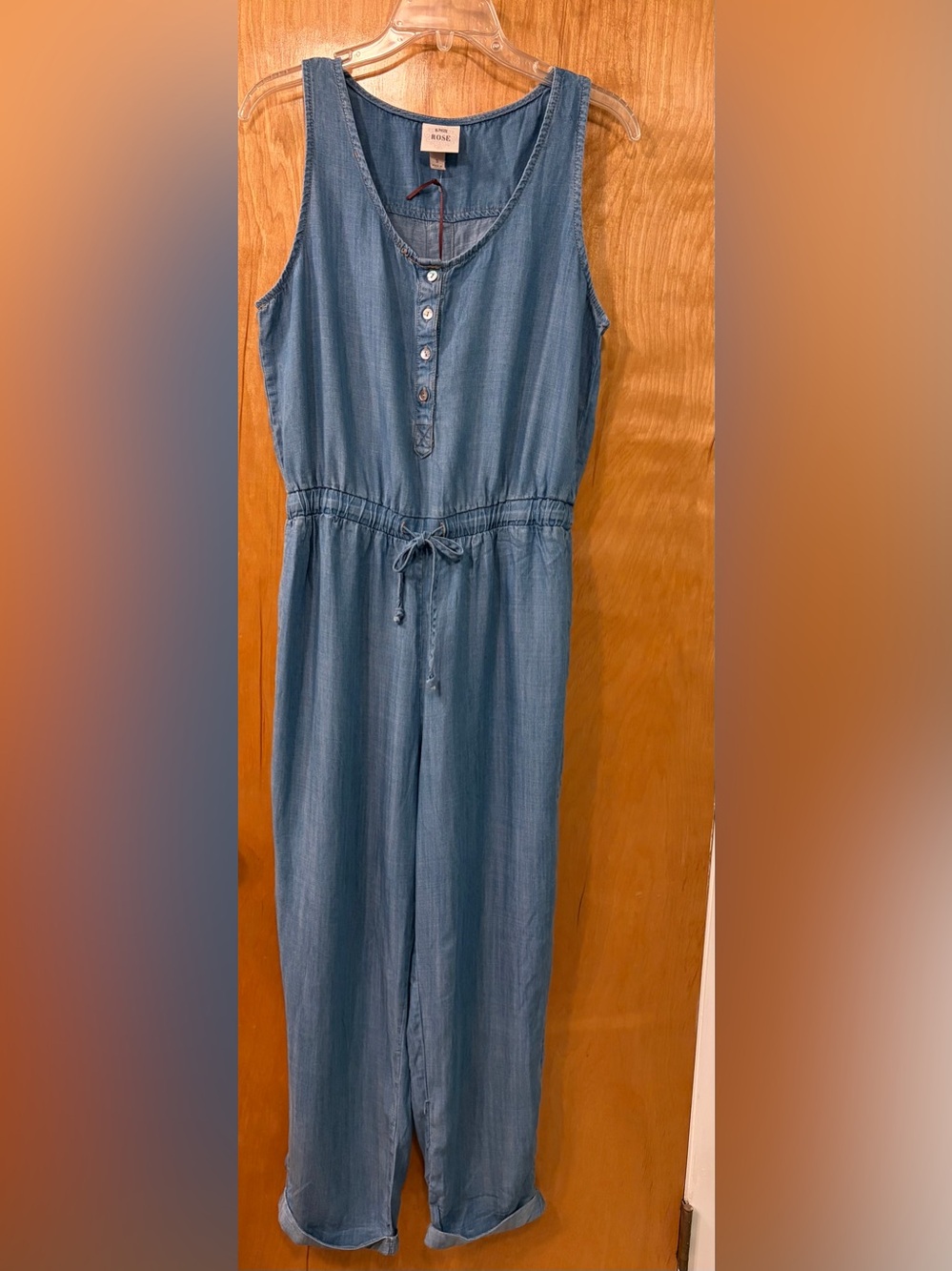 Knox Rose JUMPSUIT, Small Light Blue Chambray jumpsuit NWT